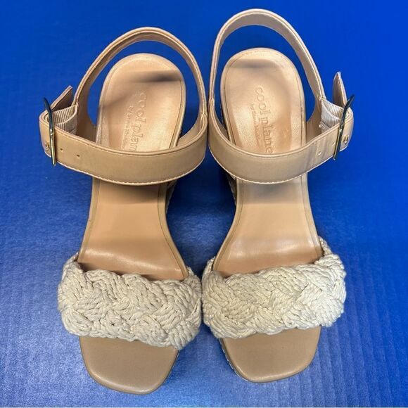 Cool Planet by Steve Madden Junee-W Platform Wedge Sandal in Natural Multi 5.5 - Picture 8 of 9